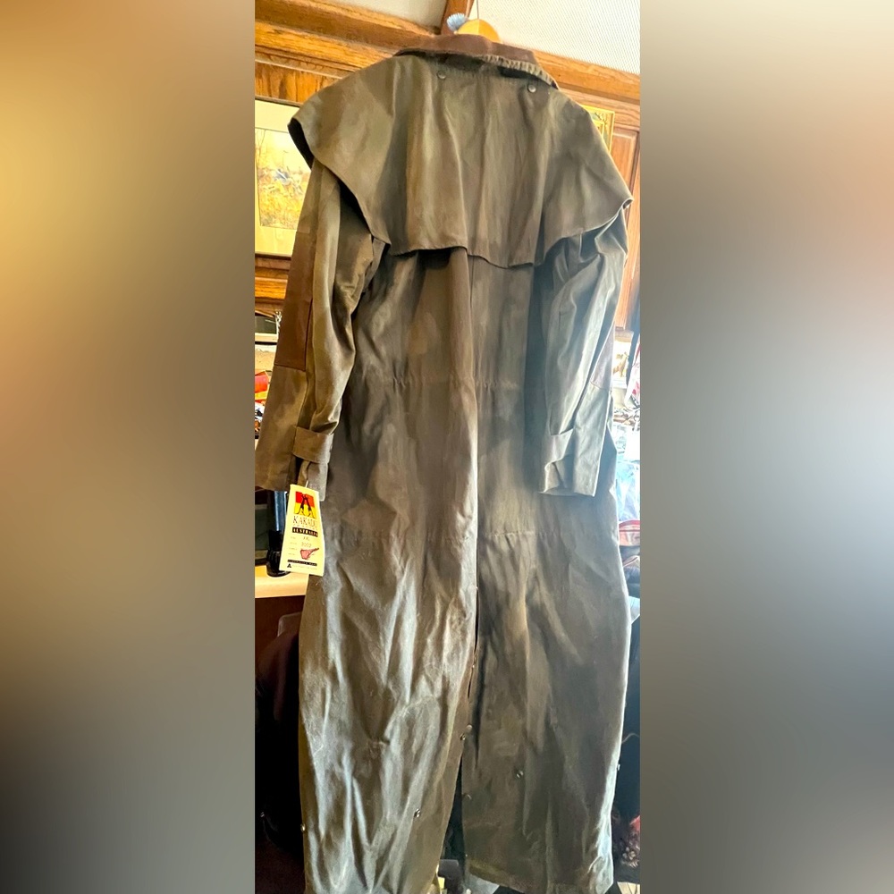 Kakadu Traders Australia Men's Brown Waxed Cotton Duster Coat - 2XL